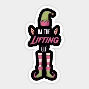 Im the Lifting Elf Family Matching Christmas Gift Sticker